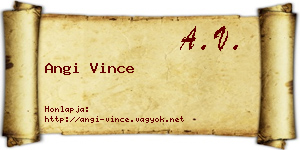 Angi Vince névjegykártya