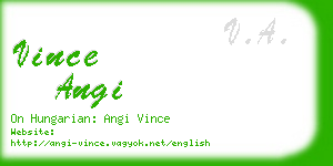 vince angi business card